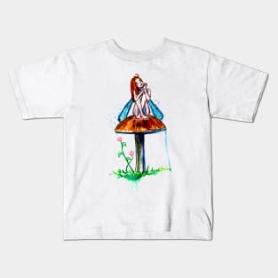 Mushroom Fairy and flowers Kids T-Shirt